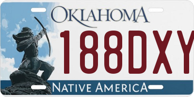 OK license plate 188DXY