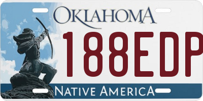 OK license plate 188EDP