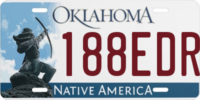 OK license plate 188EDR