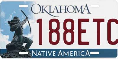 OK license plate 188ETC