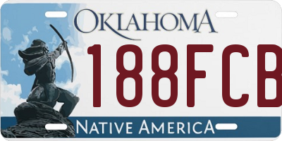OK license plate 188FCB