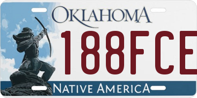 OK license plate 188FCE