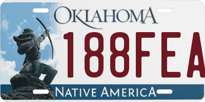 OK license plate 188FEA