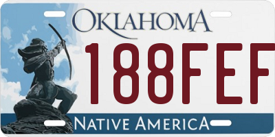 OK license plate 188FEF