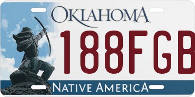 OK license plate 188FGB