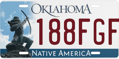 OK license plate 188FGF