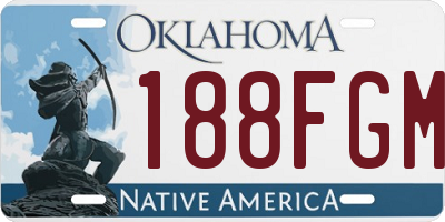 OK license plate 188FGM