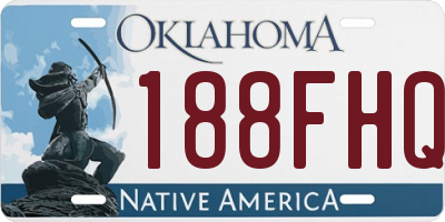 OK license plate 188FHQ
