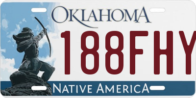 OK license plate 188FHY