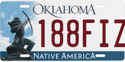 OK license plate 188FIZ