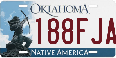 OK license plate 188FJA