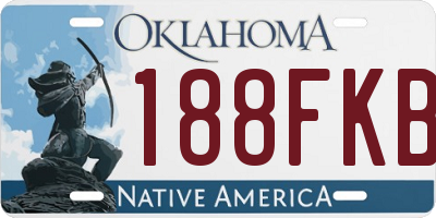 OK license plate 188FKB