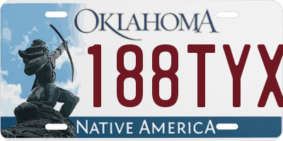 OK license plate 188TYX