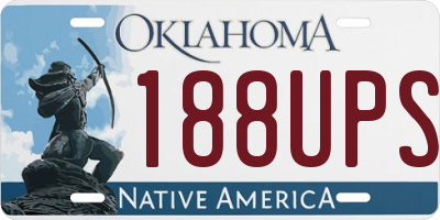 OK license plate 188UPS