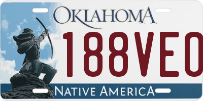 OK license plate 188VEO