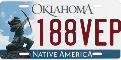 OK license plate 188VEP