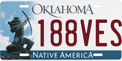 OK license plate 188VES