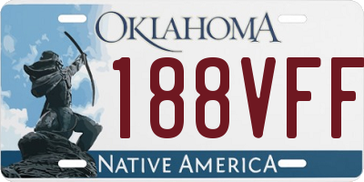 OK license plate 188VFF