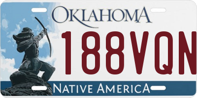 OK license plate 188VQN