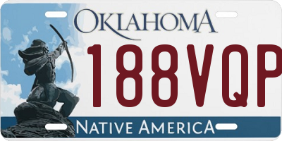 OK license plate 188VQP
