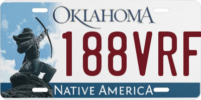 OK license plate 188VRF