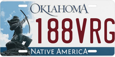 OK license plate 188VRG