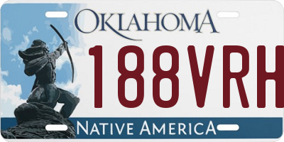 OK license plate 188VRH