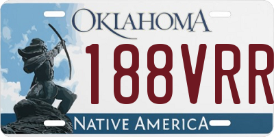 OK license plate 188VRR