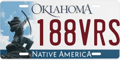 OK license plate 188VRS