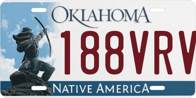 OK license plate 188VRV