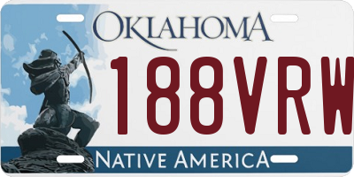 OK license plate 188VRW