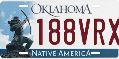 OK license plate 188VRX