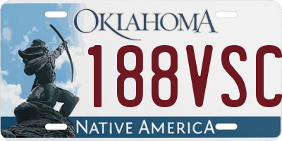 OK license plate 188VSC
