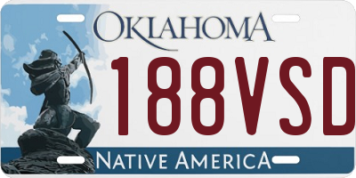 OK license plate 188VSD