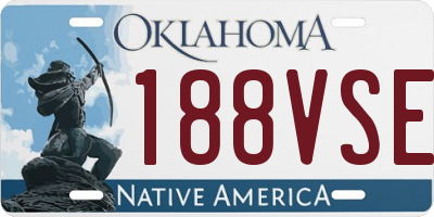 OK license plate 188VSE