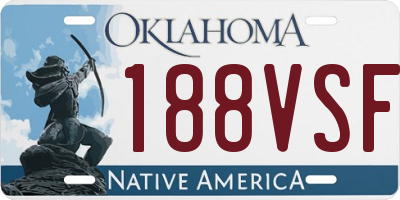 OK license plate 188VSF