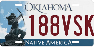 OK license plate 188VSK