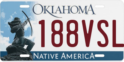 OK license plate 188VSL