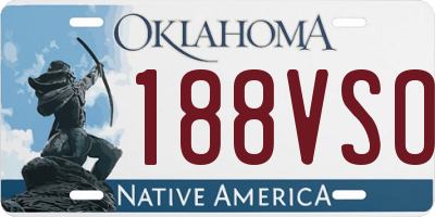 OK license plate 188VSO