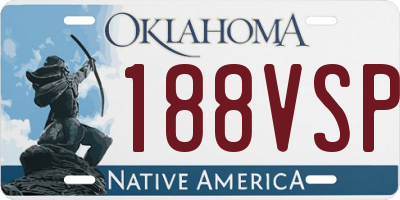 OK license plate 188VSP