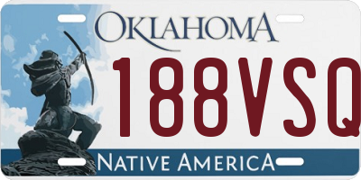 OK license plate 188VSQ