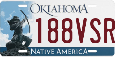 OK license plate 188VSR