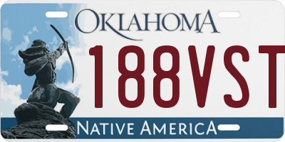 OK license plate 188VST