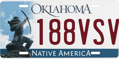 OK license plate 188VSV