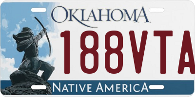 OK license plate 188VTA