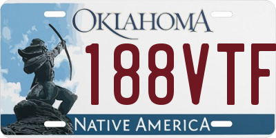 OK license plate 188VTF