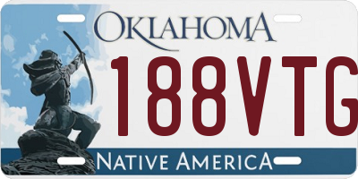 OK license plate 188VTG