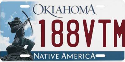 OK license plate 188VTM