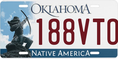 OK license plate 188VTO