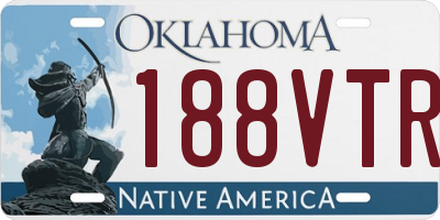 OK license plate 188VTR